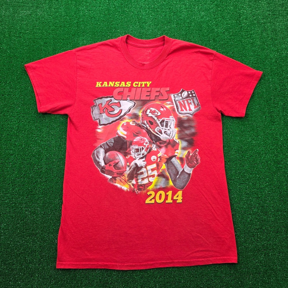 Kansas City Chiefs 2014 Schedule Jamaal Charles Graphic Tshirt Mens Medium Red